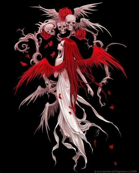 Angel And Skulls Gothic Fairy Art Fairy Art