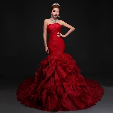 See more ideas about wedding, wedding dresses, red wedding. 2016 Romantic Design Red Rose Wedding Dresses Flat ...
