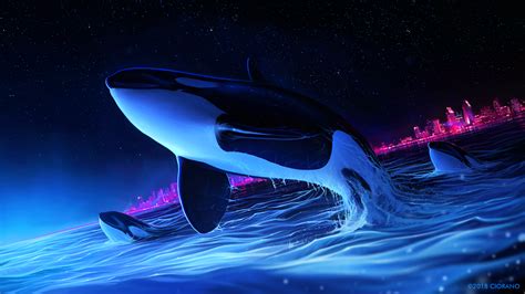 Download 4k wallpapers ultra hd best collection. Dolphin Night Orca Whale Digital Art, HD Artist, 4k ...