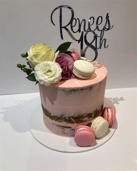 Pink Floral Semi Naked Buttercream Extended Height Speciality Cake Cake Creations By Kate™