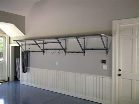If you want to move some of your items, building shelves that attach to your wall can be a great storage solution. Wall Mounted Garage Shelving Shelves Ideas Warm Storage 16 ...