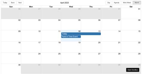 React Calendar Examples Codesandbox