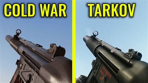 Black Ops Cold War Vs Escape From Tarkov Weapons Comparison Youtube