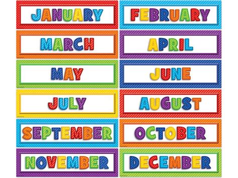Playful Patterns Months Of The Year Bulletin Board Set In