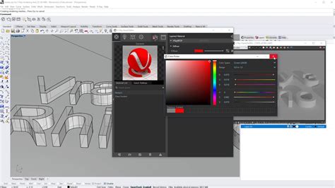 Vray 3 Fro Rhino 6 Lesson 2 Creating Basic Materials Youtube