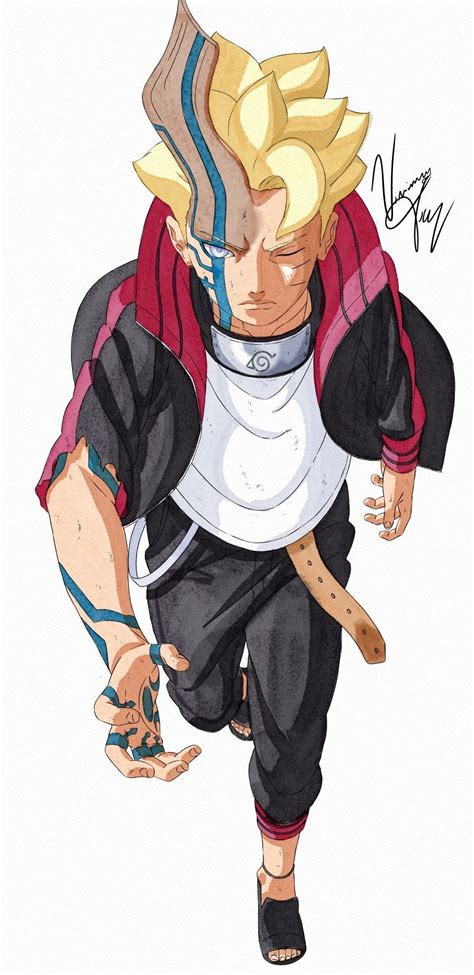 Boruto Uzmaki Karma Seal Jogan Personagens De Anime Desenhos De