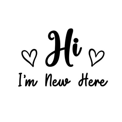Hello Im New Here Name Plate Baby Typo Baby Tshirt Design Text