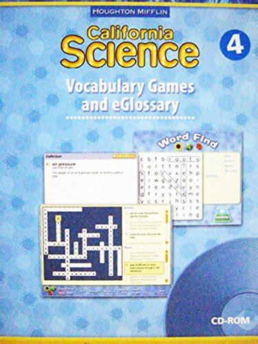 Houghton Mifflin Science California Vocab Games Eglosry Cd L4 By