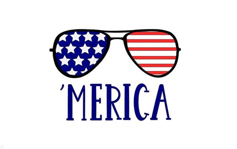 American Sunglasses Svg Merica Glasses Svg 4th of July Svg | Etsy