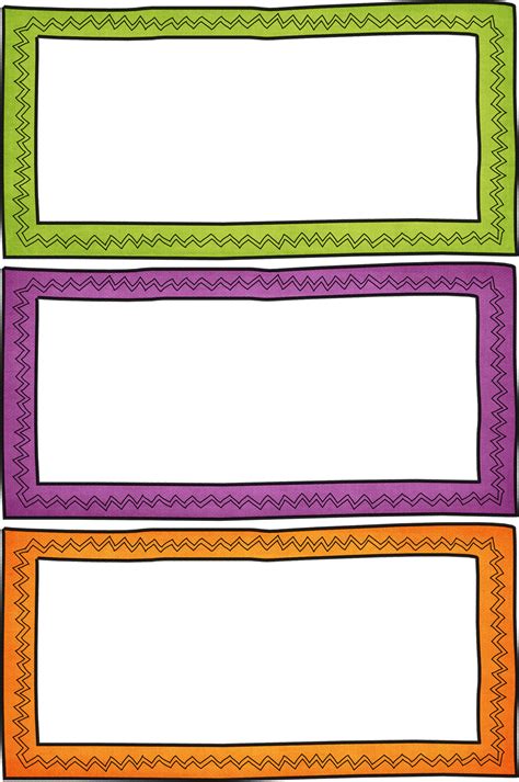 Zigzag Frames Borders And Frames Borders For Paper Labels