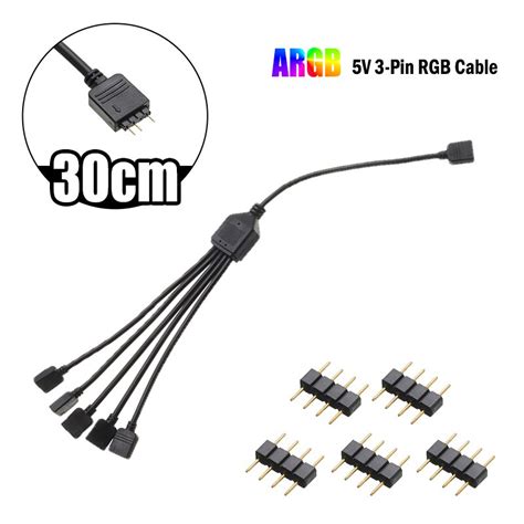 Cable Rgb Extension 12v 4pin 5v 3pin Adapter Cable For Pc Led Light