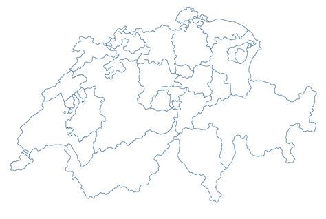 Switzerland Map Political Map White Color 22826934 Png