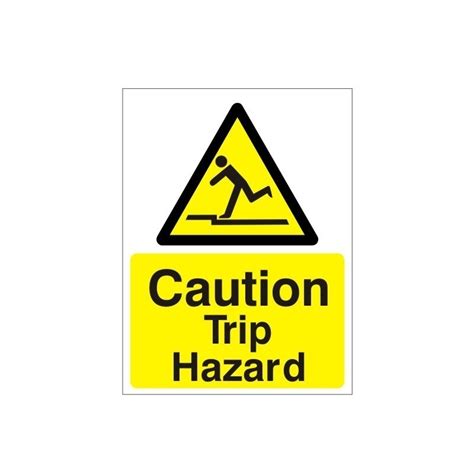 Caution Trip Hazard Warning Sign Rainbow Safety