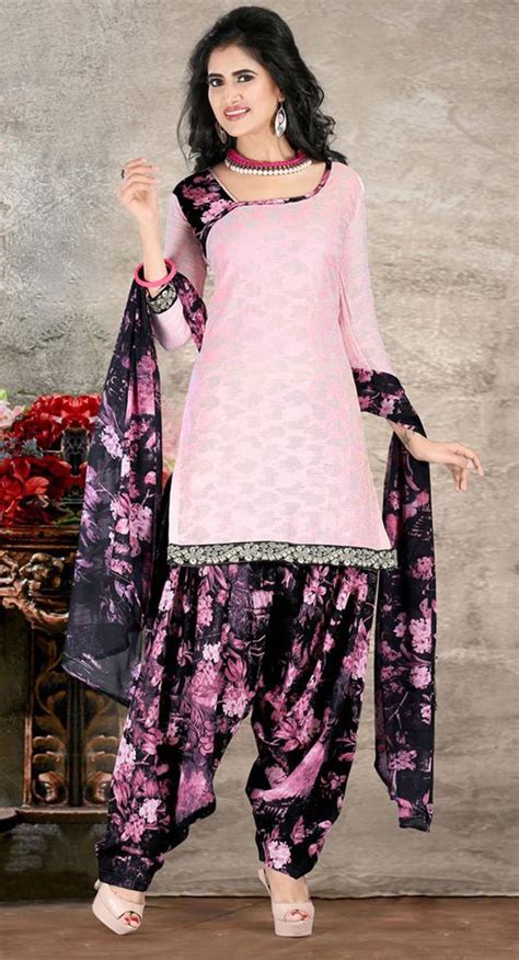 Light Pink Cotton Punjabi Suit 44933 Salwar Neck Designs Kurta Neck Design Fashion