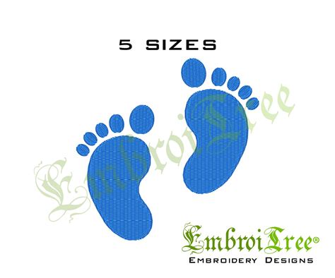 Sewing And Needlecraft Embroidery Baby Feet Applique Embroidery Design
