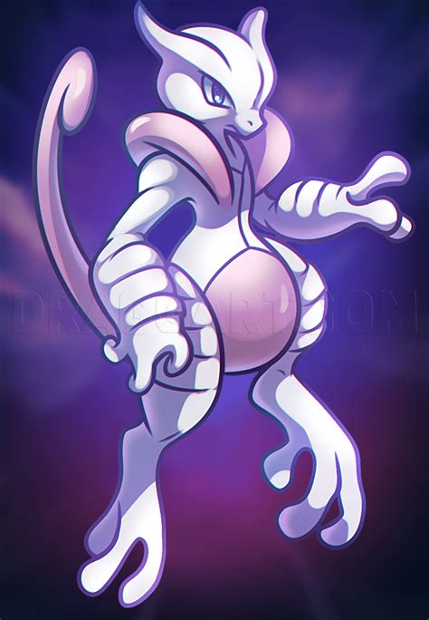 How To Draw Mega Mewtwo X Step By Step Drawing Guide By Dawn Dragoart