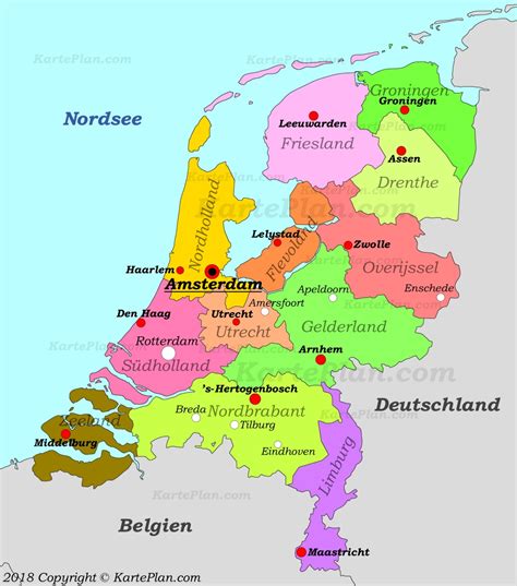 Niederländisch nederland und friesisch nederlân, singular) sind eines der vier. Karte Von Niederlande