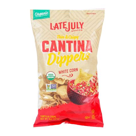 Late July Tortilla Chips White Corn Restaurant Style Dippers Azure Standard