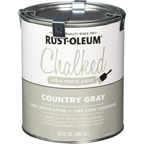 Rustoleum 285141 30 Oz Country Gray Chalked Ultra Matte Paint Walmart