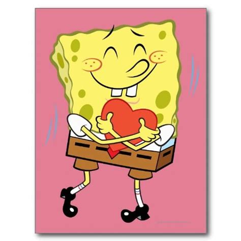 Spongebob Holding A Heart In His Hands