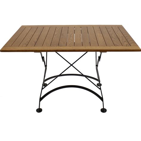 Sunnydaze European Chestnut Wood Folding Dining Table 48 X 32