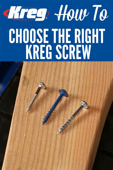 How To Pick The Right Type Of Kreg Screws When Youre Building A
