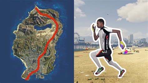 Running Across The Entire Map In Gta 5 Timelapse Youtube