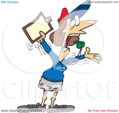 Royalty Free Rf Clip Art Illustration Of A Cartoon Female Coach