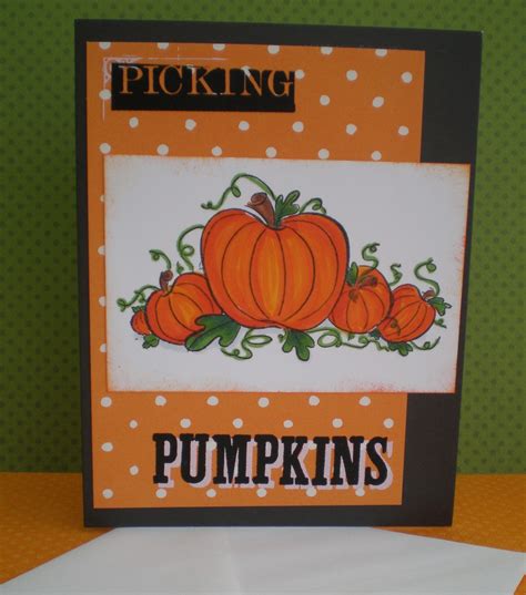 Homemade Multihued Pumpkin Cards Of Halloween
