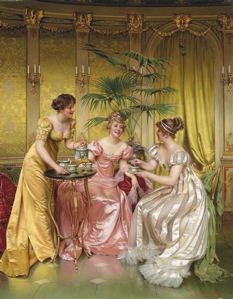 Charles Joseph Frédéric Soulacroix French 1825 1879 Afternoon Tea For Three 19th Century