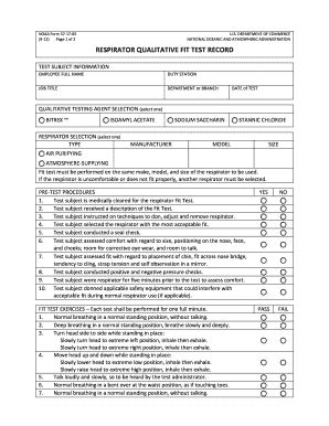 Our face fit testing service: Respirator fit test form - Fill Out and Sign Printable PDF ...