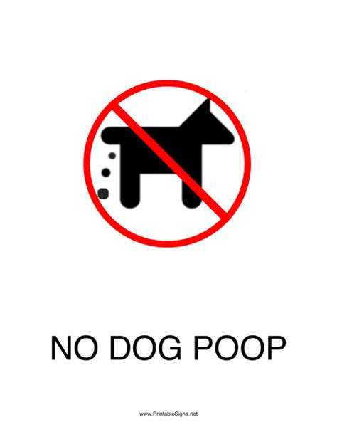 No Dog Poop Sign Template Download Printable Pdf Templateroller