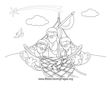 Use the first disciples coloring page as a fun activity for your next children's sermon. Jesus and the disciples catch fish in their nets in this ...