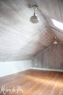 Shop wayfair for all the best shiplap wall paneling. Remodelaholic | How to Whitewash a Plank Wall and Ceiling