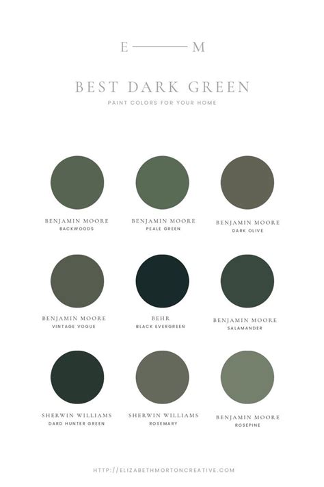 The Best Deep Green Paint Colors For Your Home In 2020 Green Paint