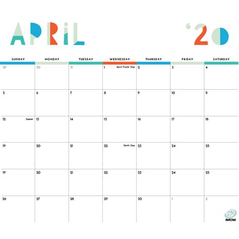 I Mom Calendar 2020 Calendar Printables Free Templates