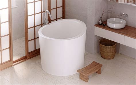 Perfect for a small bathrooms. Aquatica True Ofuro Mini Tranquility Heated Japanese ...
