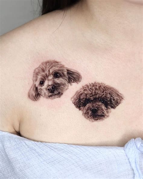 Poodle Tattoo Portrait Poodle Tattoo Dog Tattoos Small Dog Tattoos