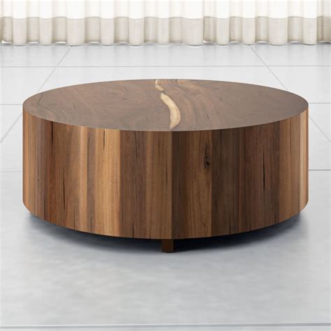 Features wood, chrome, metal and lacquer material. Dillon Natural Yukas Round Wood Coffee Table + Reviews ...