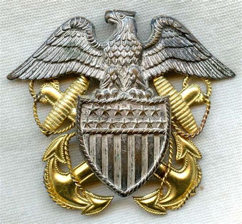 1930s Us Navy Officer Cap Badge Flying Tiger Antiques Online Store