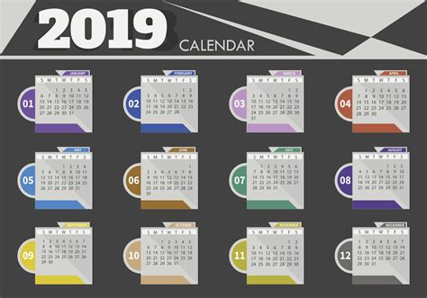 25 Unique Best Calendar Designs 2019 Free Design