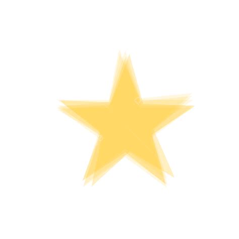 Five Pointed Star White Transparent Cartoon Five Pointed Star Yellow