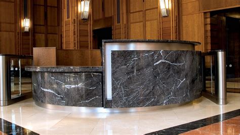 Marble Reception Desk Contemporary And Bespoke Office Furniture Frem