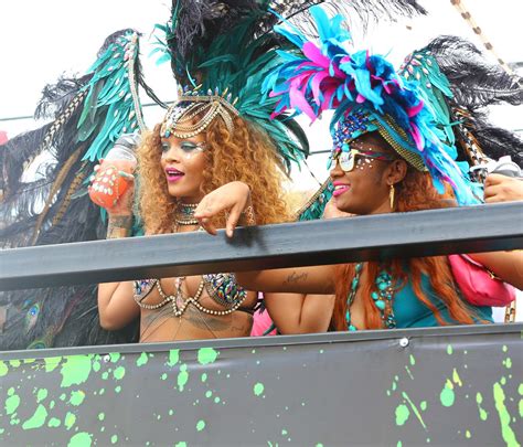 Rihanna Is Pictured Wearing A Colorful Costume During Barbados Annual