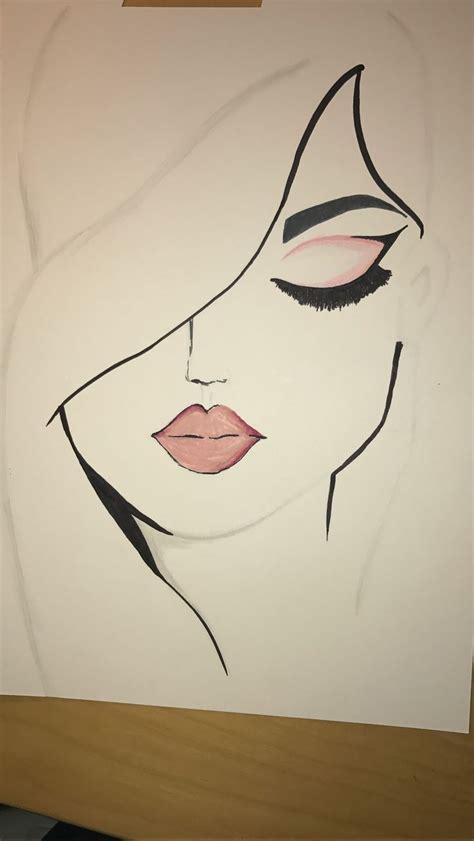 Cute pencil drawings drawing ideas simple. It was very easy to draw , but the lips are easy to mess ...