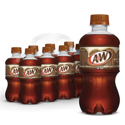 Aandw Root Beer Soda 12 Fl Oz Bottles 8 Pack