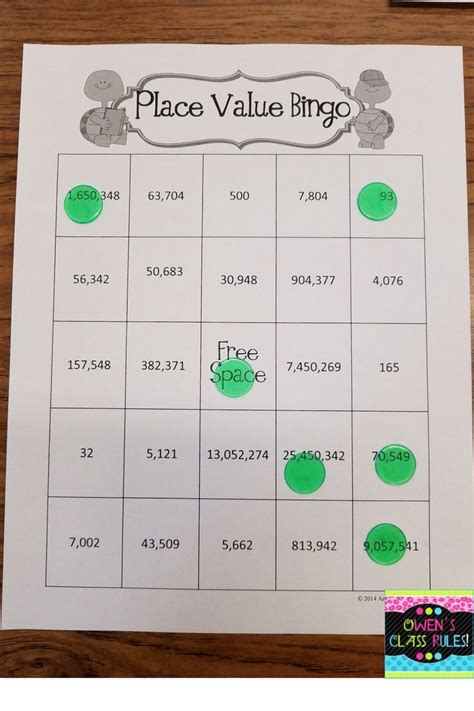 Grade 1 Pawns Bingo Worksheet
