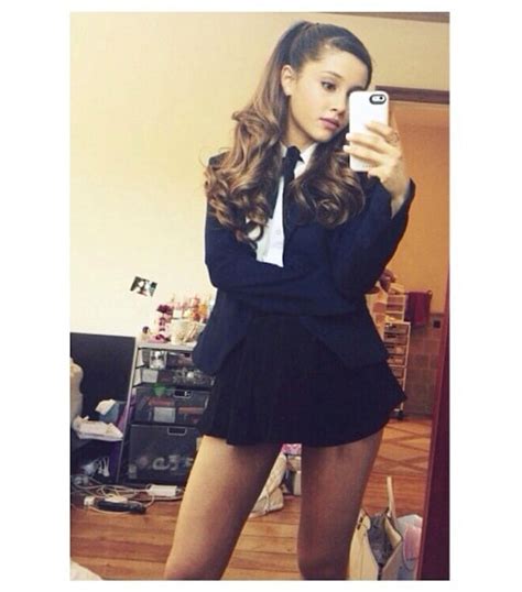 Ariana Grande Schoolgirl Outfit Structured Blazer And Ribbon Tied Top