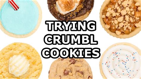 Trying Crumbl Cookies For The First Time Blue Raspberry Icee Smores Brownie Apple Pie