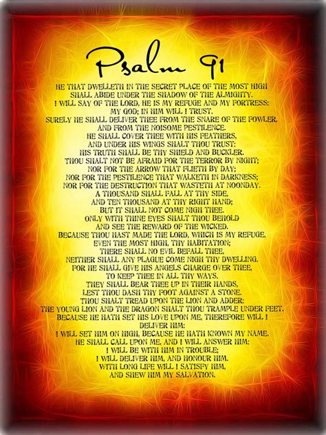 Psalm 91 Poster A4 Psalm 91 Printable Wallart Bible Porn Sex Picture